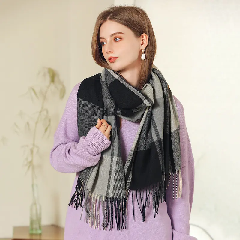 2023 зимний шарф из искусственного кашемира для женщин