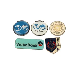 Pin logam Promosi pabrik grosir dengan kartu dukungan dikemas desain kustom lencana pin kerah logam enamel