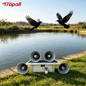 Lampes stroboscopiques solaires rouge et bleu pour jardin et verger 360° °   Répulsif à <span class=keywords><strong>oiseaux</strong></span> avec télécommande - Product Image 1
