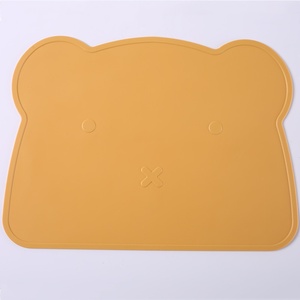 Nouvelles Assiettes Écologiques en Silicone de Qualité Alimentaire pour Enfants, Motif Ours de Dessin Animé, Napperons de Table pour Bébé, Fournitures d'Alimentation pour la Cuisine - Product Image 6