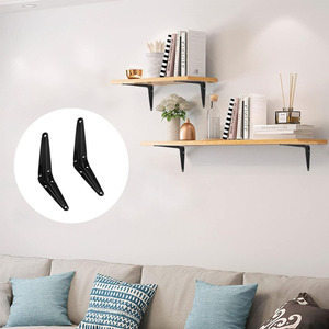 Système d'étagères murales robustes de 9 pièces-Supports de suspension triangulaires à angle droit renforcés inclus - Product Image 6