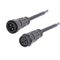 Maßgefertigter Hochwertiger Wasserdichter Stromkabelstecker M29 2-Pin 35A Stecker für LED-Beleuchtungsgeräte Buchse IP67/IP68 Vergoldet