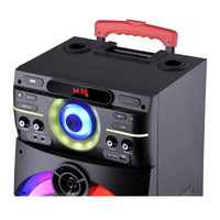 MT-126 Hochleistungs 12-Zoll Outdoor-Trolley-Lautsprecher mit RGB-Ringlicht, Karaoke-Lautsprecher, Unterstützung für TF, USB, AUX, FM-Radio