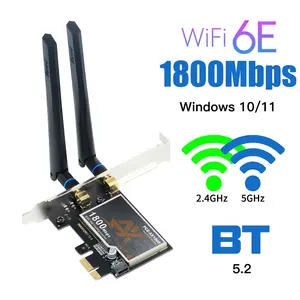 Pci nhanh Card mạng Wifi 6 thẻ bt5.2 ax1800 băng tần kép 5.ghz/2.4Ghz PCI-E không dây WIFI Card Mạng Adapter