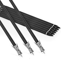 Flèches de carabine à poulies en carbone HT 20 pouces avec pointes mécaniques, nocks lumineux, 6 pièces, ID 7,62 mm, pour tir à l'arc et chasse, fabrication OEM