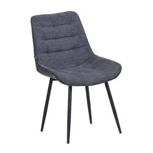 Italiaanse Luxe Moderne Bekleding Grijze Stof Eetkamerstoelen Te Koop