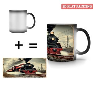 Frosted Black 11oz <b>Ceramic</b> <b>Mug</b> Heat Color Changing Sublimation For DIY Lovers - Product Image 4