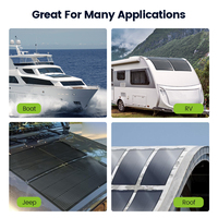 Panneaux solaires flexibles KWAFOO 200W/400W, efficacité 23,5 %, pour la vie hors réseau, minivan, balcon, toit, batteries
