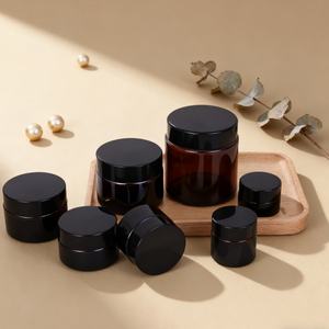 Envase de Crema Corporal y Facial al por Mayor, Recargable, Vacío, de Vidrio Ámbar para Cosméticos y Cuidado de la Piel, 5g 15g 20g 30g 50g 100g - Product Image 1