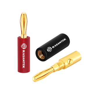 RASANTEK ABS + latón <span class=keywords><strong>berilio</strong></span> cobre electrochapada oro 24K conector de enchufe banana - Product Image 1