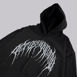 Sweat à capuche en coton personnalisé de haute qualité pour hommes hiver pull sur ficelle avec logo couvert imprimé automne saison col à capuche - Product Image 3