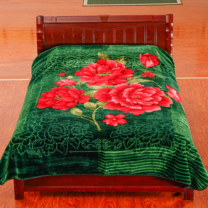 2024 Couverture d'hiver imprimée florale Raschel Couvre-lit épais et chaud - Product Image 3