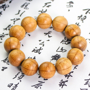 สร้อยข้อมือลูกปัดไม้หกเส้นขนาด 20 มม. สำหรับผู้ชาย ทำจากไม้เนื้อแข็ง เครื่องประดับสำหรับสวดมนต์ทางพุทธศาสนา ของที่ระลึกงานพิธีกรรมทางศาสนา ศิลปะวัฒนธรรม ของสะสม - Product Image 2