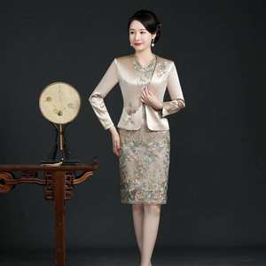 جديد قطعتين فساتين أم العروس مع جاكيت دانتيل حبة زفاف رسمية عالية الجودة فستان أم العريس - Product Image 6