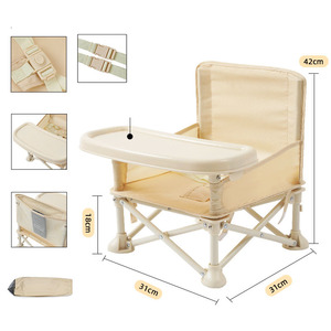 Seggiolone Multifunzione HC23 Pieghevole Rapido e Compatto con Vassoio, Sedia da <span class=keywords><strong>Campeggio</strong></span> per Bambini - Product Image 2