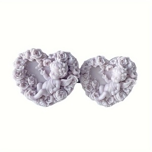 Heart Angel Silicone Mold For Candle Soap DIY Cake Making Valentine's Day Crafting 3D Resin Molding Tool - Product Image 5
