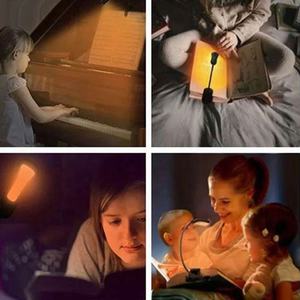 New Black <span class=keywords><strong>LED</strong></span> Clip cuốn sách Đèn USB sạc di động trong nhà bảo vệ mắt bàn đèn cạnh giường ngủ đọc sách có thể gập lại - Product Image 4