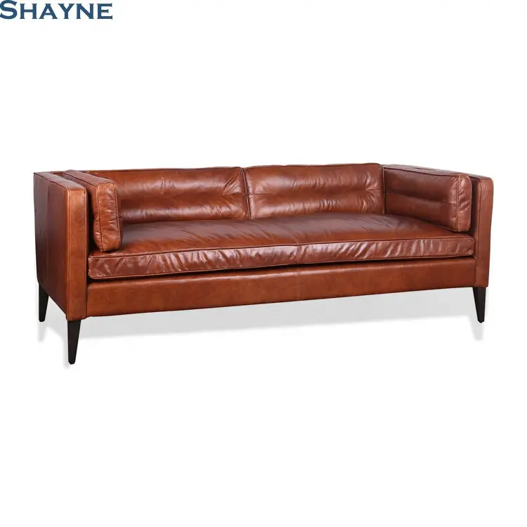 Nhà Triển Lãm OEM Cao Cấp Cho Các Thương Hiệu Nổi Tiếng Đồ Nội Thất SHAYNE Ghế Sofa Khách Sạn Bằng Gỗ Ghế Tựa Ghế Sofa Da Ghế Tựa Ghế Ngồi