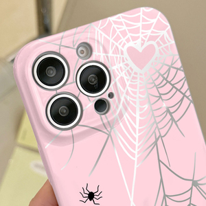 Coque de téléphone rigide en PC avec motif toile d'araignée et cœur pour <span class=keywords><strong>iPhone</strong></span> 8 X Xr Xs 11 12 13 14 15 16 17 Pro Max - Product Image 4