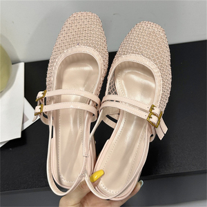 Zapatos Planos de Verano 2025 de Alta Calidad para Mujer, Transpirables, Antideslizantes, Cómodos, Tipo Ballet, Tallas 35-43 - Product Image 1