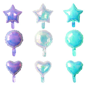 Globos Transparentes de 10 Pulgadas, Globos Iridiscentes Transparentes para Fiesta de <span class=keywords><strong>Cumpleaños</strong></span>, Decoraciones de Fiesta, Globos Redondos de Película de Aluminio en Forma de Corazón - Product Image 1