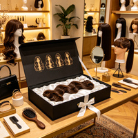Boîte Cadeau de Luxe pour Extensions de Cheveux, Boîte Rigide en Carton avec Fermeture Magnétique, Boîte en Papier pour Perruques et Vêtements, Solution Premium