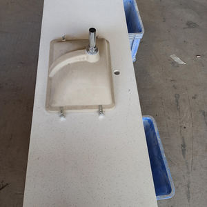 Mesa de Muebles de Gran Formato en Terrazo de Cuarzo Blanco Brillante con Diseño Moderno, Acabado Pulido, Grosor de 20mm/30mm para el Hogar - Product Image 4