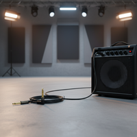 Câble audio plaqué or 6,35 mm (1/4 po) mâle TRS stéréo vers double TS mono, angle droit 90°, en nylon/PVC, pour haut-parleur de voiture et d'ordinateur