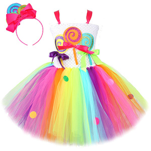 Nuevo Vestido Tutú de Lentejuelas Arcoíris para Niñas, Vestido de Princesa Colorido para Fiesta, Actuación, <span class=keywords><strong>Halloween</strong></span>, <span class=keywords><strong>Disfraz</strong></span> de Película y Televisión - Product Image 2