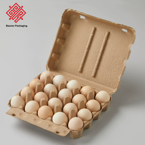 Baoren Matériaux recyclés écologiques Biodégradables Boîtes à œufs rigides en carton Boîtes en carton Absorbant les chocs Pulpe de qualité alimentaire Stockage - Product Image 4