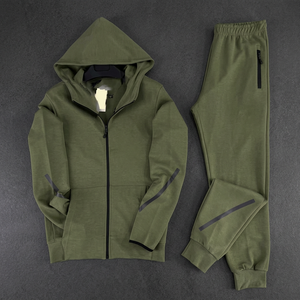 Men's Spring Lightweight Anti-Bacterial Casual Sportswear <b>Zip</b>-<b>Up</b> <b>Jacket</b> Jogger Pants Two-Piece Set Four-Way Stretch Breathable - Product Image 3