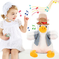 2023 mode chaude répéteur électrique enregistreur en peluche sable Sculpture populaire Jitterbug parler jouets danse Cactus canard jouet