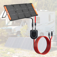 Câble d'extension solaire 10 pieds 10AWG avec boîtier de raccordement IP67, câble de rallonge pour boîte de jonction solaire pour camping-car, bateau, caravane