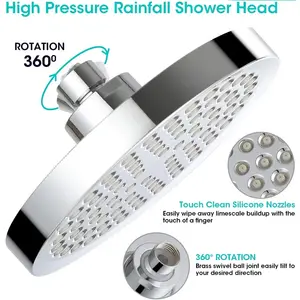 Customized Cheap Luxury Top Shower Rainfall Shower Head Overhead High Pressure Rain Shower Head