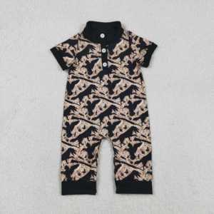 Combinaison pour bébé fille camouflage chasseur de canards Mallard en coton et élasthanne, vêtements décontractés en gros, tissu peigné - Product Image 6