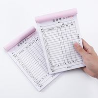 Papier copie sans carbone, papier autocopiant NCR, carnet de comptes de restaurant, facture, reçu, bill, feuille de comptabilité, carnet de commandes