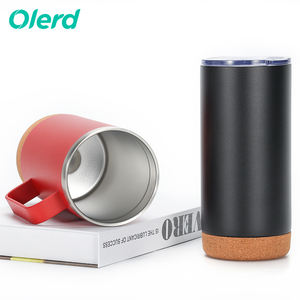 Taza de vacío portátil con vaso de acero inoxidable 510 de doble pared de 304 ml con fondo de <span class=keywords><strong>corcho</strong></span> para comida, agua, Camping, diseño de logotipo personalizado - Product Image 4