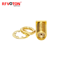 Suministro de fábrica SMA hembra Jack Pcb 1,2mm borde 6,4*6,4mm Rf Coaxial extremo lanzamiento latón Jack receptáculo conector en Stock Rohs