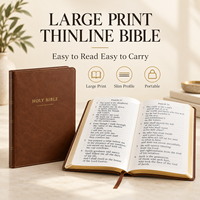 Bible personnalisée grand format à lettres rouges sur papier couché, fabrication sur mesure, vente en gros, portable, OEM, ODM