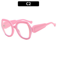 Nouvelles lunettes anti-lumière bleue vintage, monture optique en métal demi-cerclée pour adultes, lunettes rondes orange