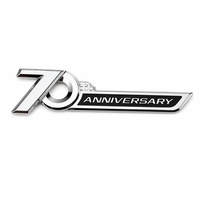 Autocollant 3D chromé ABS pour carrosserie latérale avec logo de voiture 70ème anniversaire, emblème 70ème anniversaire pour Land Cruiser