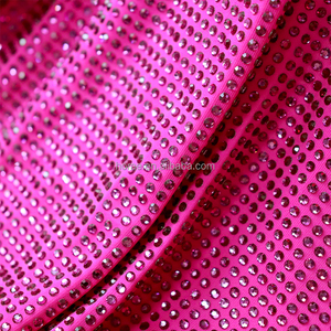 Tissu extensible FB001 orné de strass, tissu perlé de luxe avec perles de cristal et de <span class=keywords><strong>diamant</strong></span> - Product Image 4