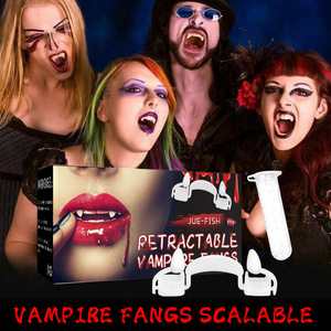 Réaliste Halloween Rétractable <span class=keywords><strong>Vampire</strong></span> Crocs <span class=keywords><strong>Dents</strong></span> Réutilisable Effrayant Faux <span class=keywords><strong>Dents</strong></span> Colle pour Cosplay pour Pâques - Product Image 5