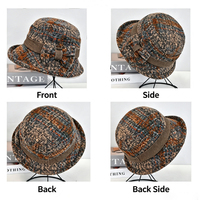 Sombrero Cloche para Mujer, Otoño Invierno, con Lazo 3D, Estilo Inglés, para Viajes al Aire Libre, Cálido, Suave, Cómodo, Uso Diario Informal