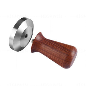 Prensador de Café Highwin de Acero Inoxidable de Grado Alimenticio de 51-58 mm con Mango de Madera para Baristas - Product Image 4