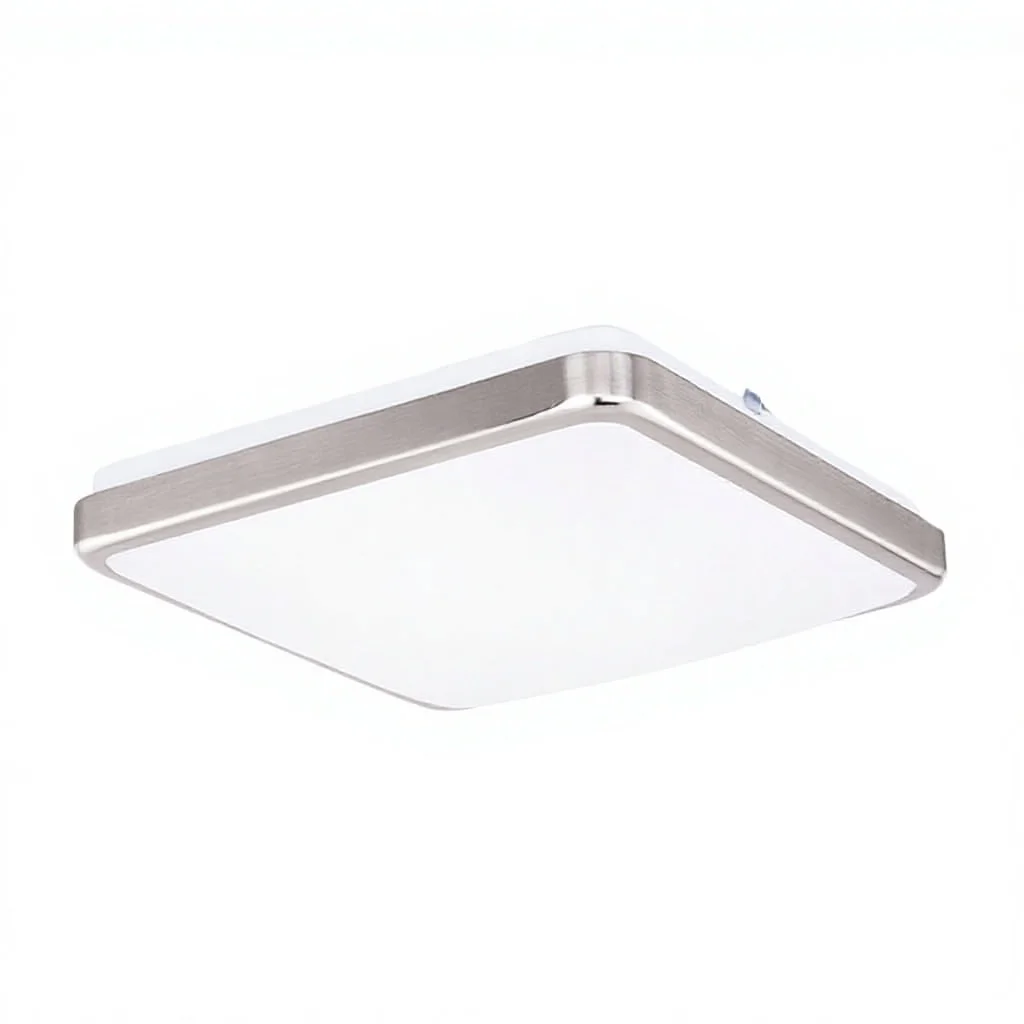 North American Hot Sale 11 Inch Gold Edge Square LED Ceiling Lamp Iron Base Dimmable Indoor Lamp PMMA Lampshade ETL Certified