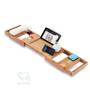 Baignoire en bambou réglable Caddy pour salle de bain de type spa - Product Image 2