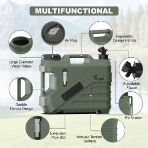 Contenitore per Acqua da Campeggio Portatile in Plastica da 19 Litri con Rubinetto per Campeggio ed Escursionismo all'Aperto - Product Image 5