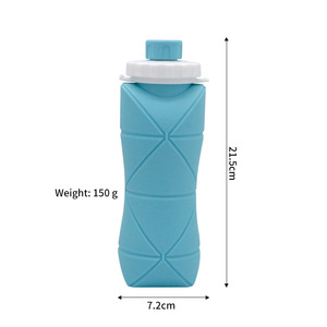 Bouteilles d'eau pliables en silicone, gobelets pliables, bouteille d'eau pliable pour la gym, le camping, la randonnée, les voyages, les sports - Product Image 3