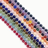 Perles en pierre naturelle facettées de 6-10 mm, section transversale circulaire, pour la fabrication de bijoux DIY (bracelets, colliers) - Vente en gros